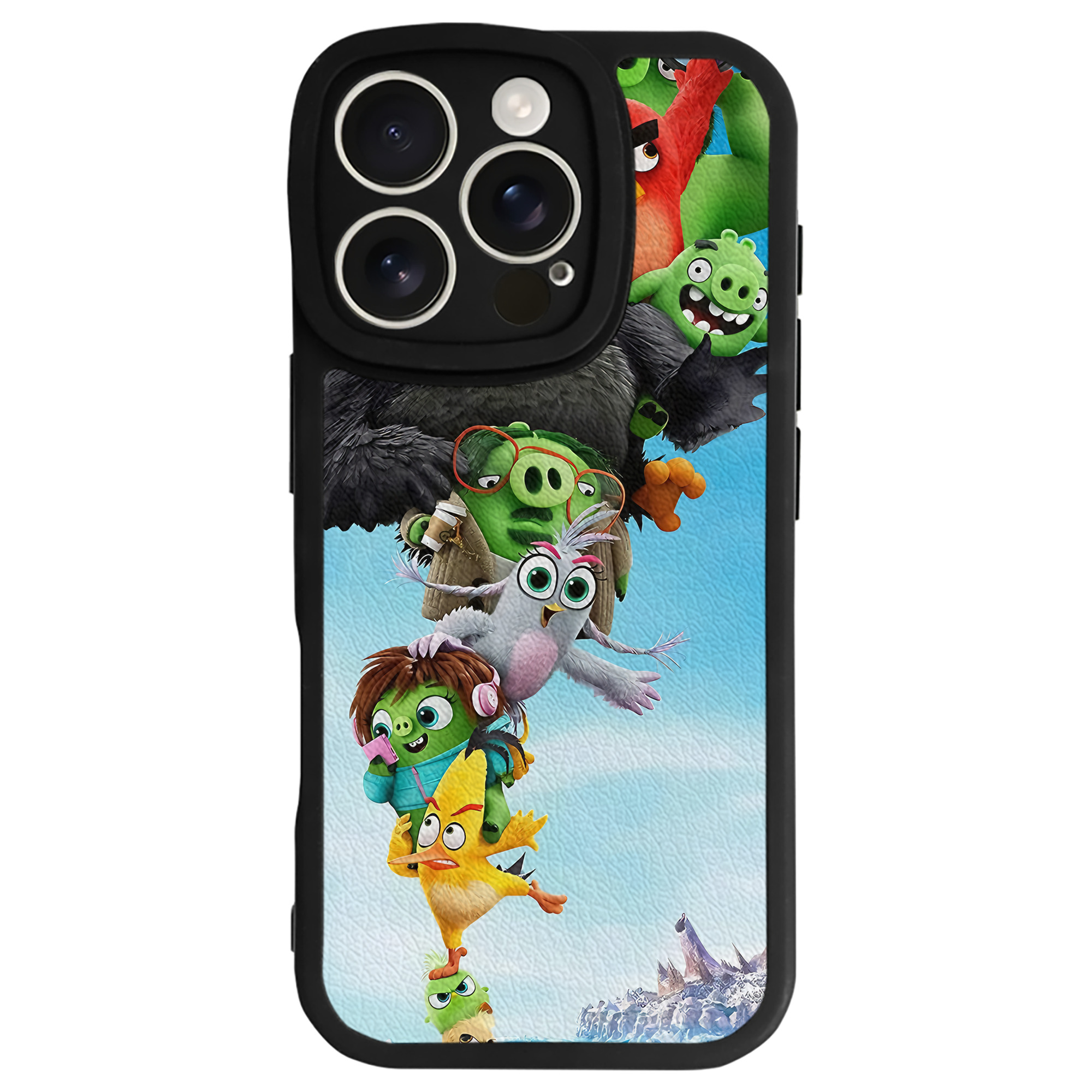 （画像用） Angry Birds アングリーバード 【iPhone 16シリーズ対応】シリコンスマホケース（レザー調） 材質：シリコン